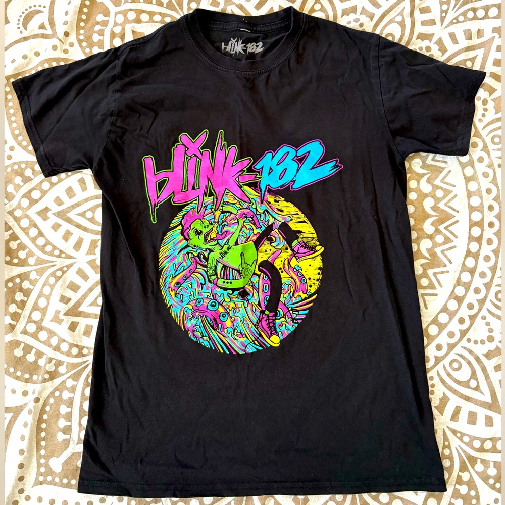 Blink-182 Black Neon Alien Graphic Tee